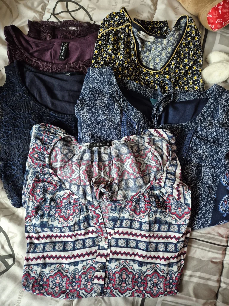 Lot 5 hauts manches 3/4